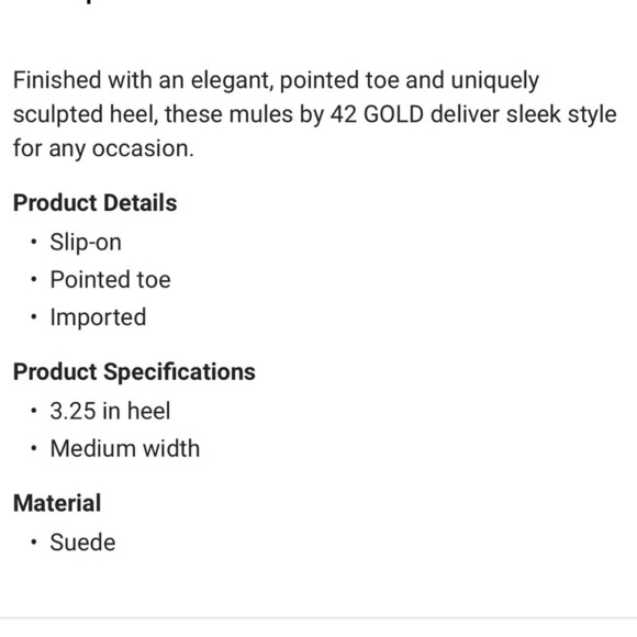 42 Gold Women’s Overcome V Throat Black Genuine Suede Slip On Mules Size 7.5/38 - Picture 14 of 16